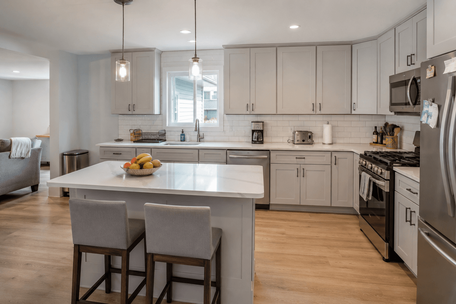 Finished kitchen remodel for a Patchogue, NY family